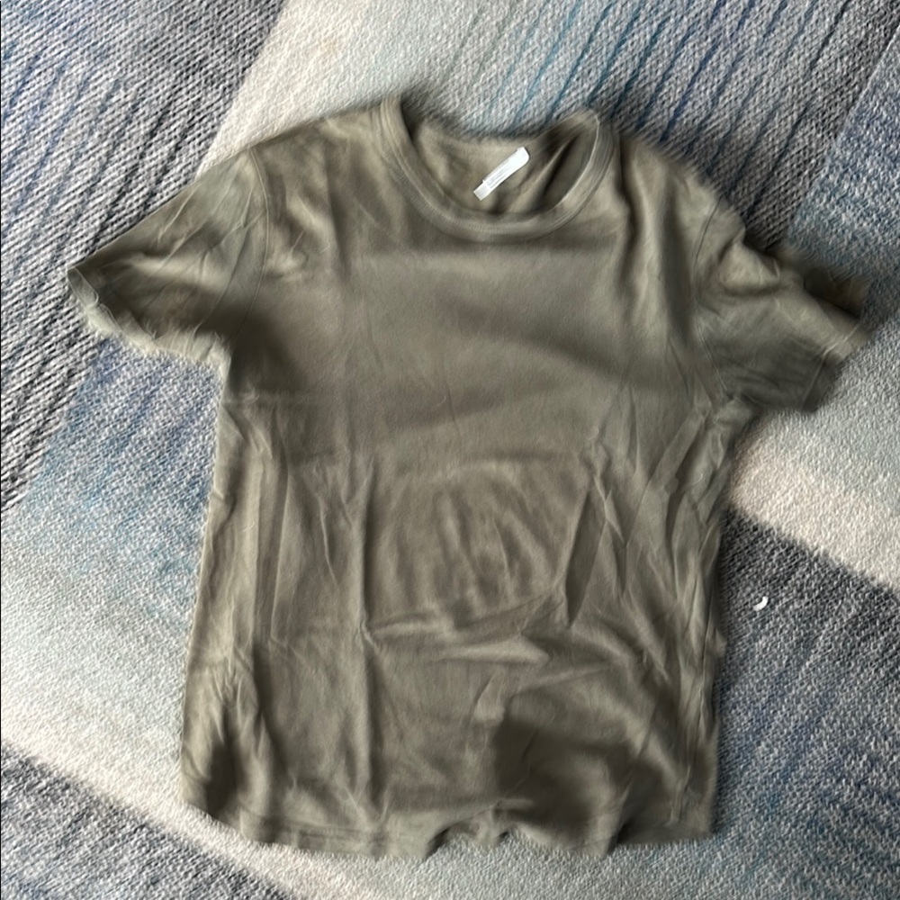 Olive Green buck mason t shirt